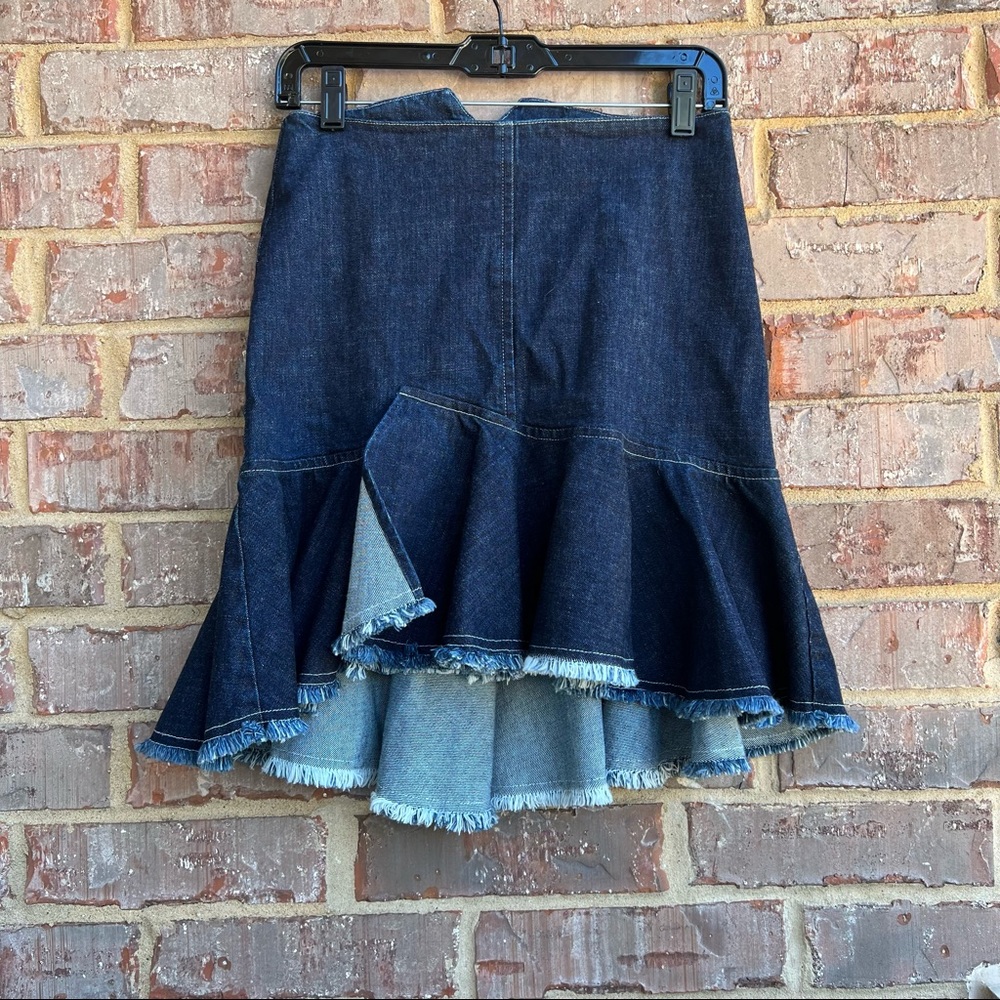 Scripted Jean skirt